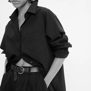 GAP 100% Organic Cotton Big Shirt. Black. Size L. New with tags.